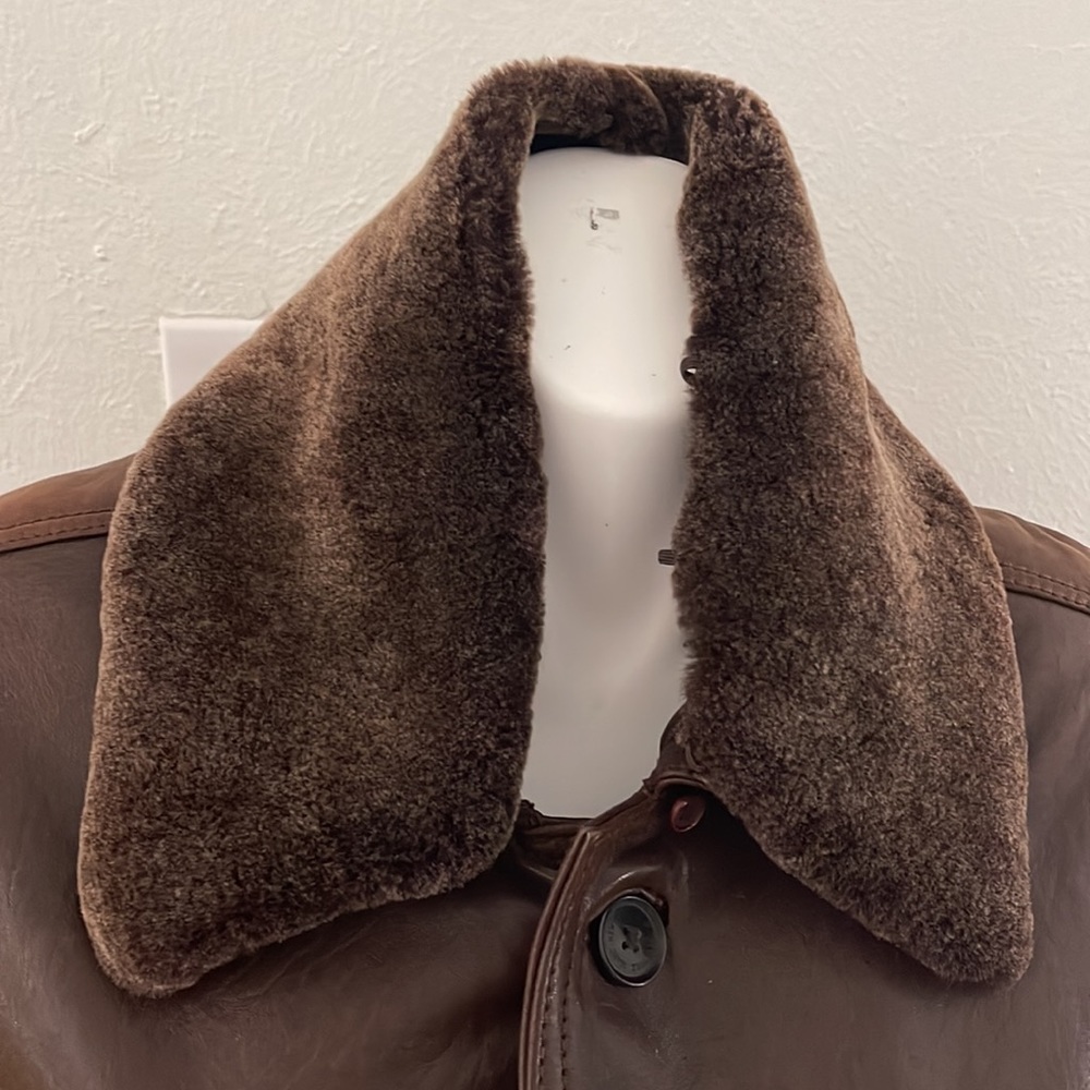 ANDREW MARC New York Leather MenS Size Large, Brown Coat Jacket. - Picture 3 of 16